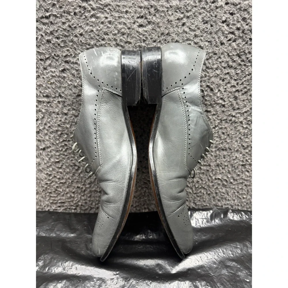 Giorgio Brutini Almond Toe Lace-Up Low Top‎ Oxford Shoes Gray Mens Size 11 US